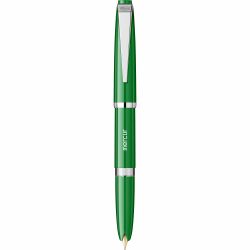 Green - Modern Font - Chrome Trim - Steel Nib GP Flaro 41 F