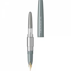 Stilou Flaro Pionier 70 Gray - Chrome Trim - Steel Nib GP Flaro 41 F