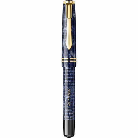 Stilou Flaro 60 Latitude Blue - Gold Trim - Steel Nib GP Bock Ursus