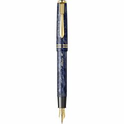Stilou Flaro 60 Latitude Blue - Gold Trim - Steel Nib GP Bock Ursus