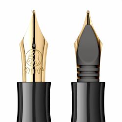 Stilou Flaro 42 Black - Gold Trim - Steel Nib GP Bock Ursus