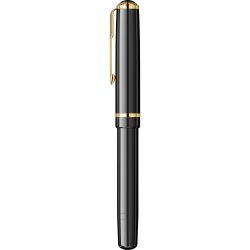 Stilou Flaro 45 Black - Ring Cap - Gold Trim - Steel Nib GP Bock Ursus
