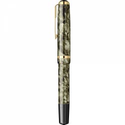 Stilou Flaro 46 Mosaic Khaki - Ring Cap - Gold Trim - Steel Nib GP Bock Ursus