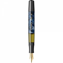 Stilou Flaro 46 Mosaic Blue - Ring Cap - Gold Trim - Steel Nib GP Bock Ursus