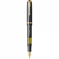 Stilou Flaro 46 Black - Ring Cap - Gold Trim - Steel Nib GP Bock Ursus
