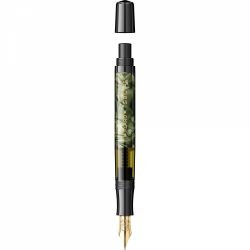 Stilou Flaro 46 Marble Verigris - Ring Cap - Gold Trim - Steel Nib GP Bock Ursus