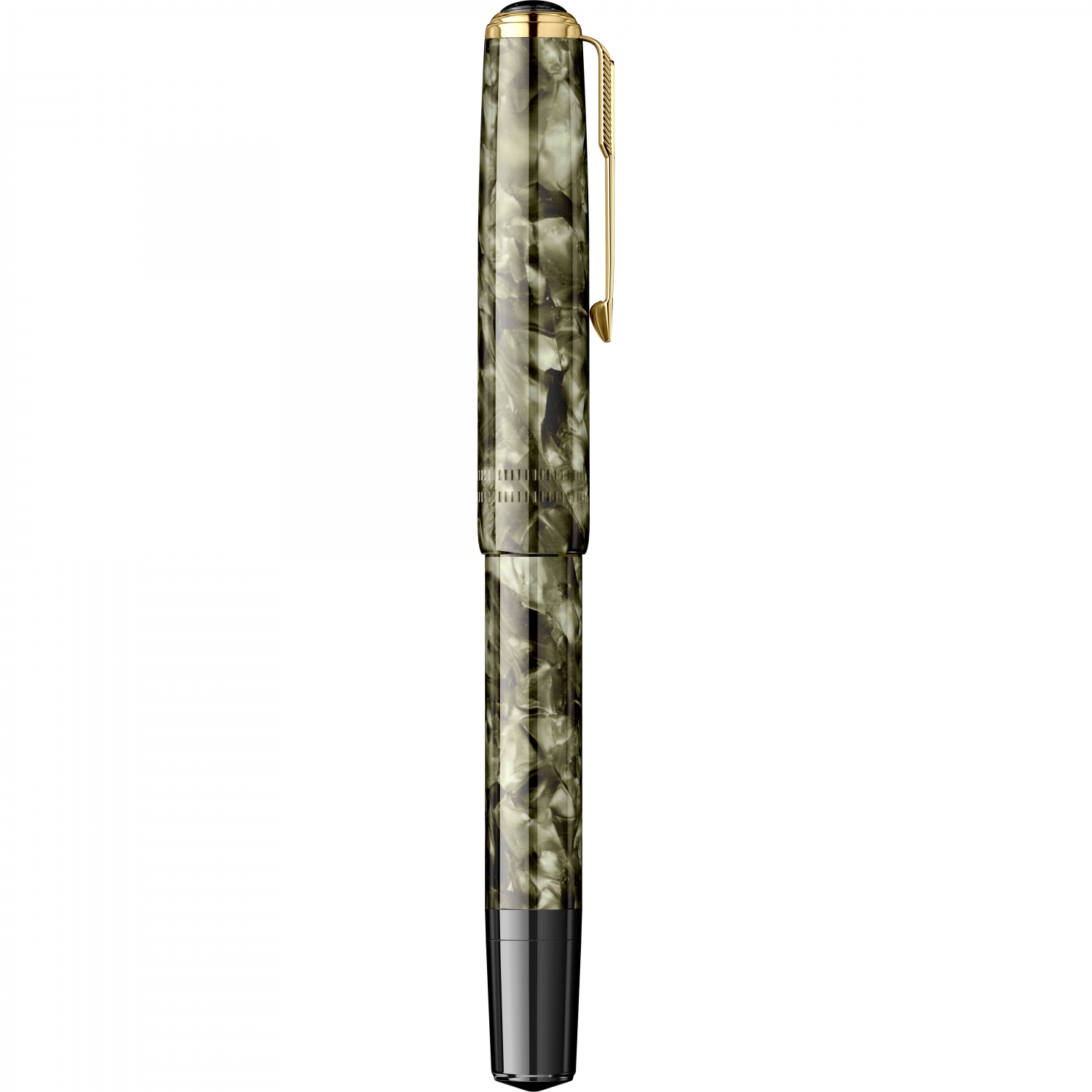 Imagine Produs Stilou Flaro 46 Mosaic Khaki - Gold Trim - Steel Nib GP Bock Ursus