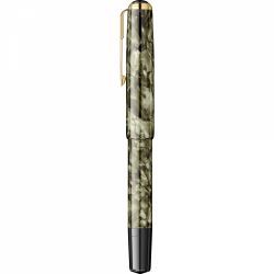 Stilou Flaro 46 Mosaic Khaki - Gold Trim - Steel Nib GP Bock Ursus