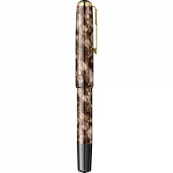 Stilou Flaro 46 Mosaic Brown - Gold Trim - Steel Nib GP Bock Ursus
