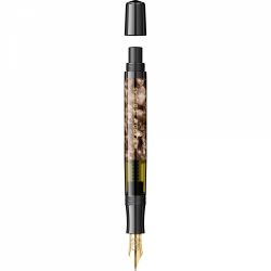 Stilou Flaro 46 Mosaic Brown - Gold Trim - Steel Nib GP Bock Ursus