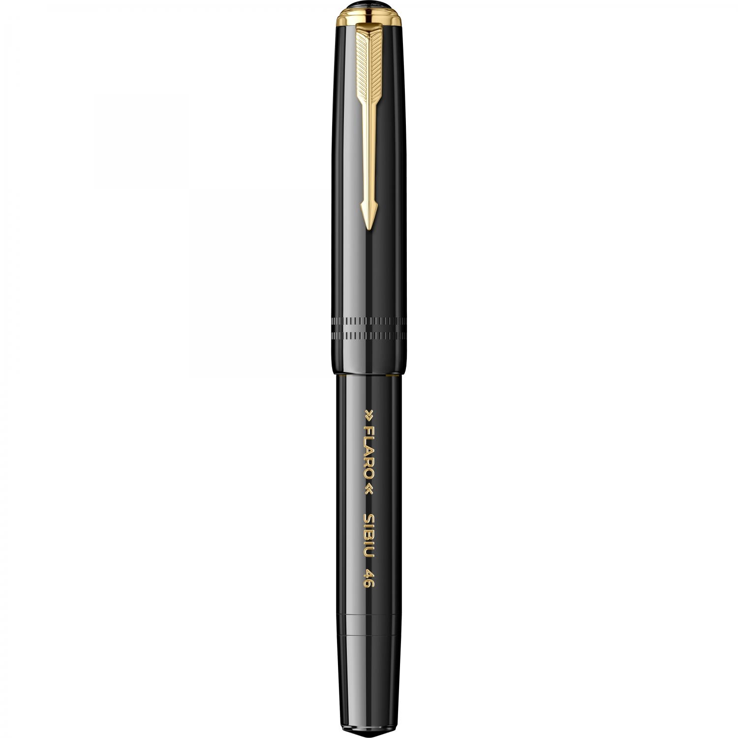 Imagine Produs Stilou Flaro 46 Black - Gold Trim - Steel Nib GP Bock Ursus