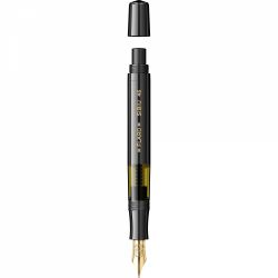 Stilou Flaro 46 Black - Gold Trim - Steel Nib GP Bock Ursus