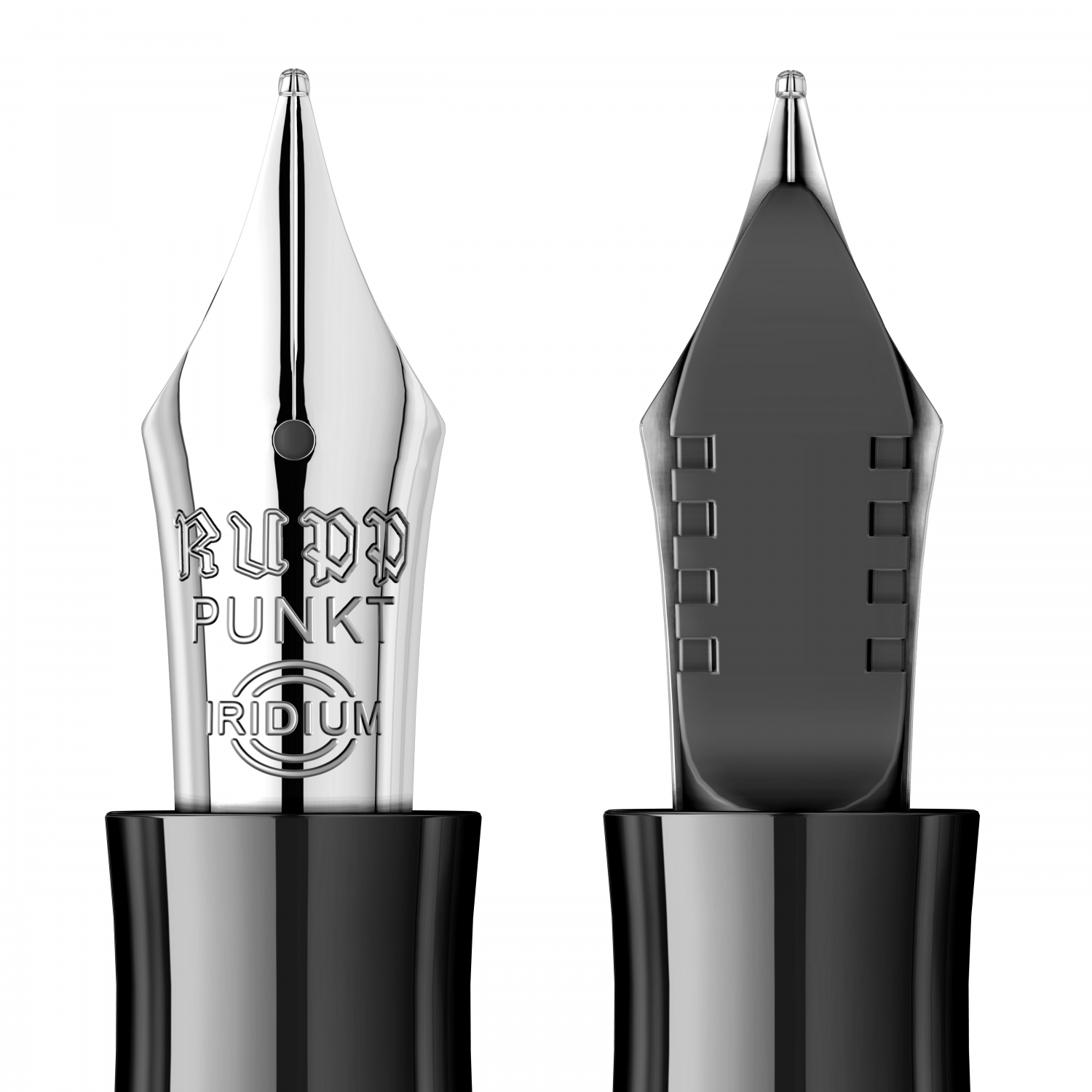 Imagine Produs Stilou Flaro 43 Black - Chrome Trim - Steel Nib Rupp Feder