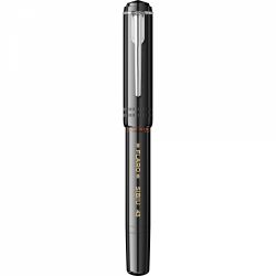 Stilou Flaro 43 Black - Chrome Trim - Steel Nib Rupp Feder