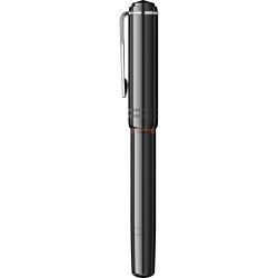 Stilou Flaro 43 Black - Chrome Trim - Steel Nib Rupp Feder