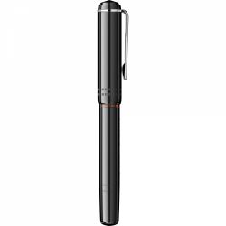 Stilou Flaro 43 Black - Chrome Trim - Steel Nib Rupp Feder