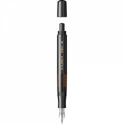 Stilou Flaro 43 Black - Chrome Trim - Steel Nib Rupp Feder