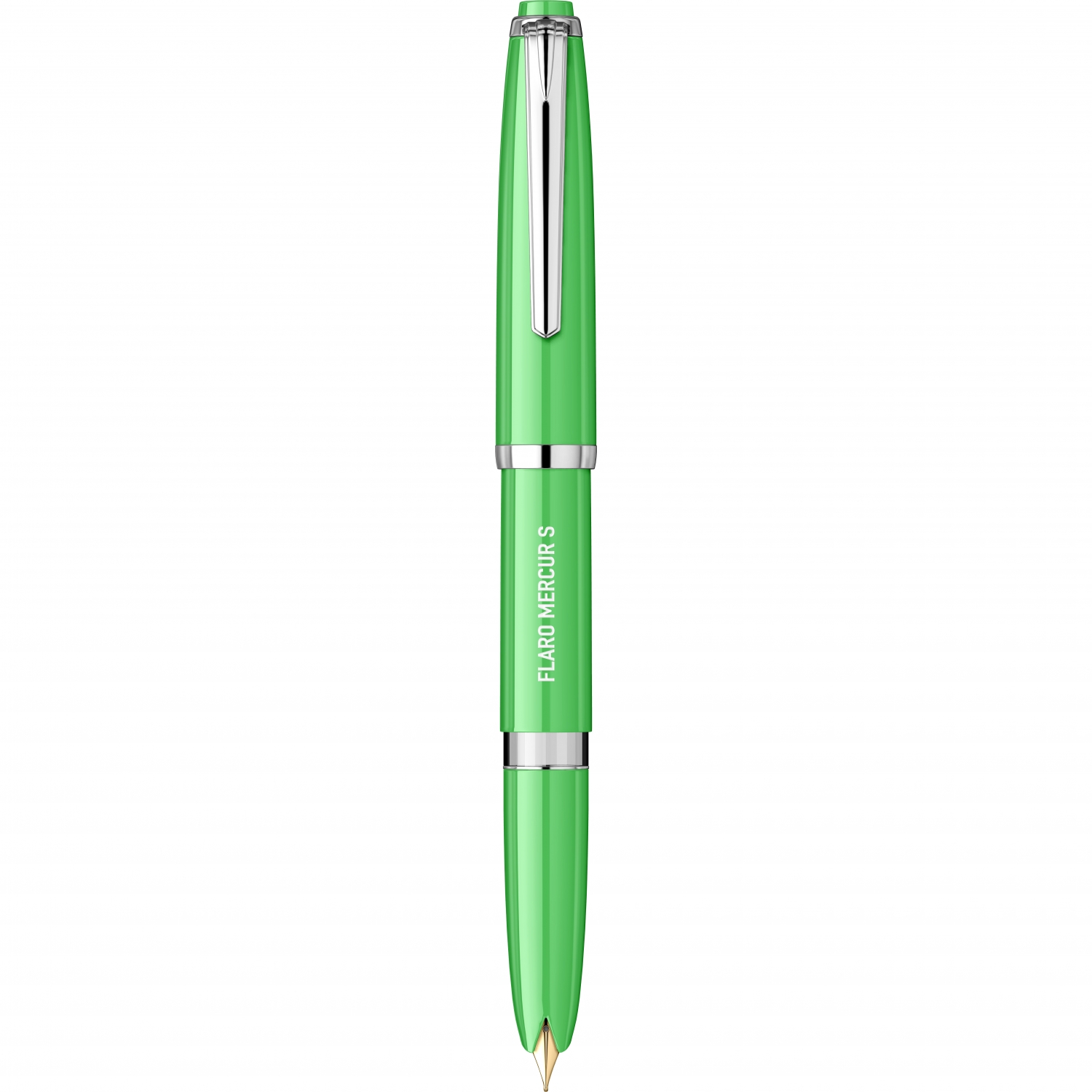 Imagine Produs Stilou Flaro Mercur S Lime - Chrome Trim - Steel Nib GP Flaro 41 F