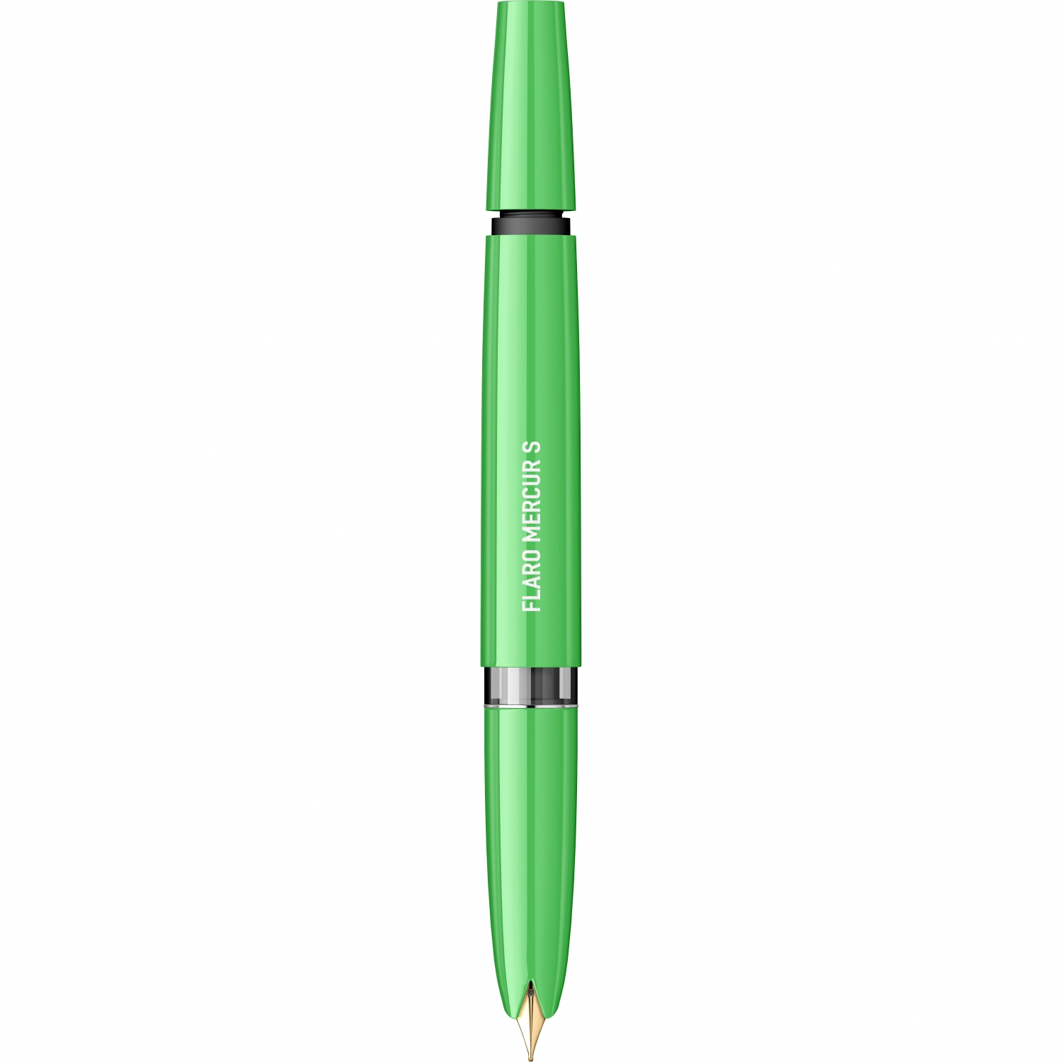 Imagine Produs Stilou Flaro Mercur S Lime - Chrome Trim - Steel Nib GP Flaro 41 F