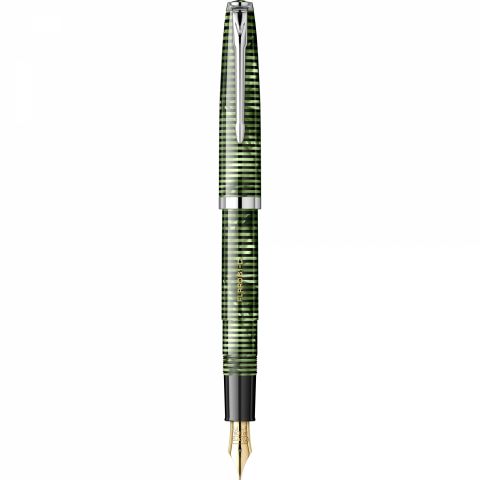 Stilou Flaro 61 C Latitude Large Green - Chrome Trim - Steel Nib GP Flaro 51 FK