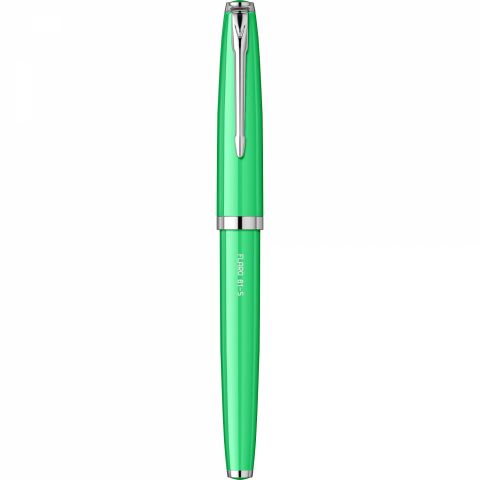 Stilou Flaro 61 S Lime - Black Grip - Chrome Trim - Steel Nib GP Bock Ursus