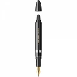 Stilou CMC Carpati Black - Gold Trim - Steel Nib GP Degussa