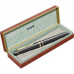 Stilou CMC Carpati Black - Gold Trim - Steel Nib GP Degussa