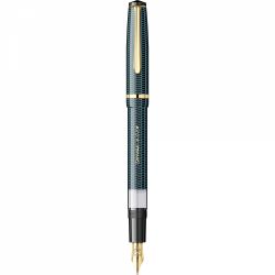 Stilou CMC Somes Chevron Black - Gold Trim - Steel Nib GP Bock Cap de Bour