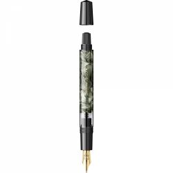 Stilou CMC Somes Marble Verdigris - Gold Trim - Steel Nib GP Bock Cap de Bour
