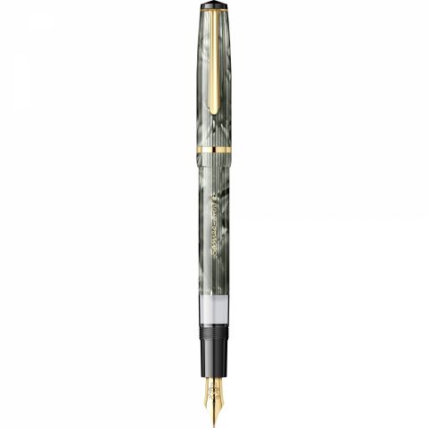 Stilou CMC Somes Stripe Fine Verdigris - Gold Trim - Steel Nib GP Bock Cap de Bour