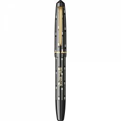 Stilou CMC Selena Geometric Black - Gold Trim - Steel Nib GP Bock Cap de Bour