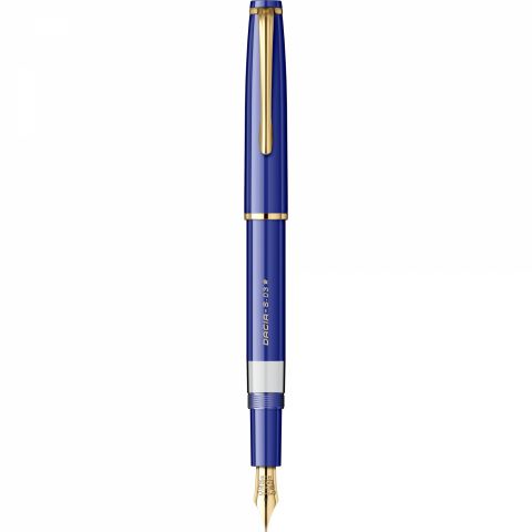 Stilou CMC Dacia Indigo - Gold Trim - Steel Nib GP CMC Iridium Tipped RSR