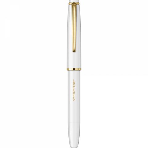 Stilou CMC Albatros White - Gold Trim - Steel Nib GP CMC Iridium Tipped RSR