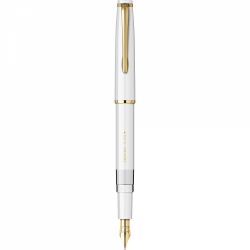 Stilou CMC Dacia White - Gold Trim - Steel Nib GP CMC