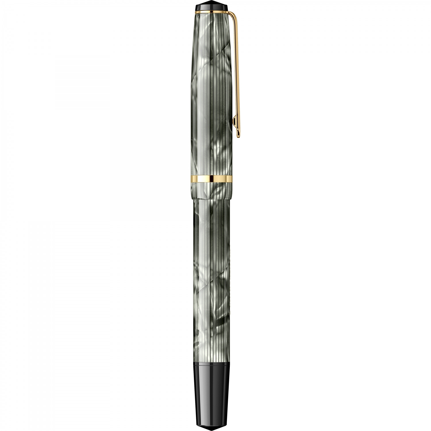 Imagine Produs Stilou CMC Somes Stripe Fine Verdigris - Gold Trim - Steel Nib GP Bock