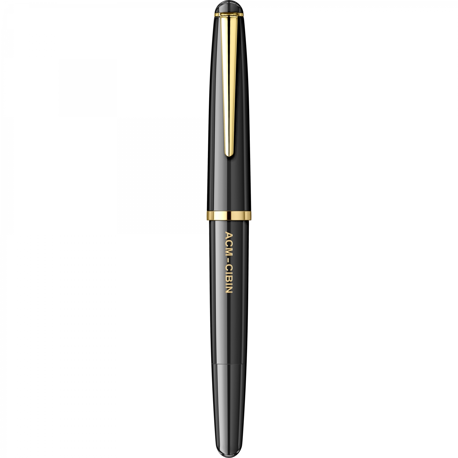 Imagine Produs Stilou ACM Cibin Black - Gold Trim - Steel Nib GP Boch Ursus