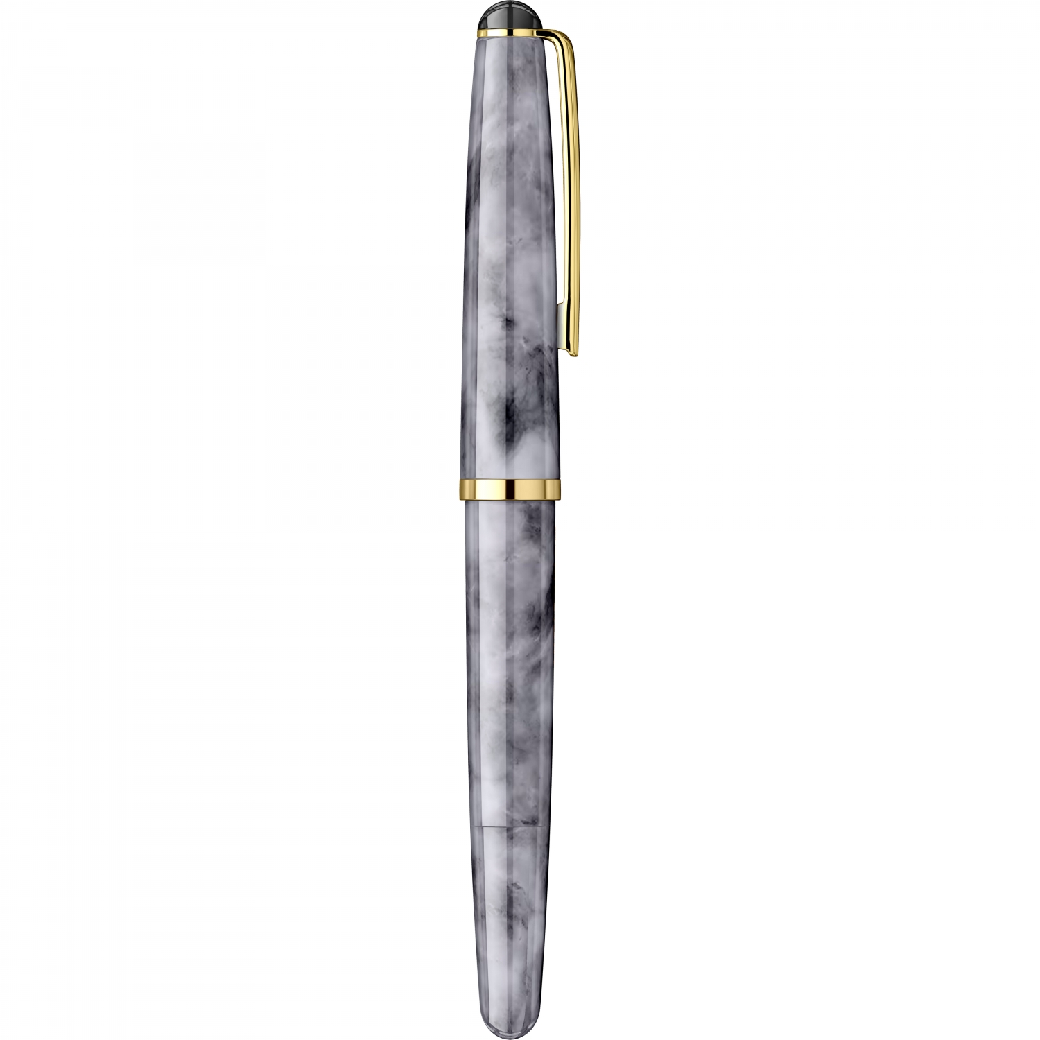 Imagine Produs Stilou ACM Cibin Marble Gray - Gold Trim - Steel Nib GP Boch Ursus