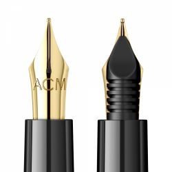 Stilou ACM Cibin Marble Gray - Gold Trim - Steel Nib GP ACM