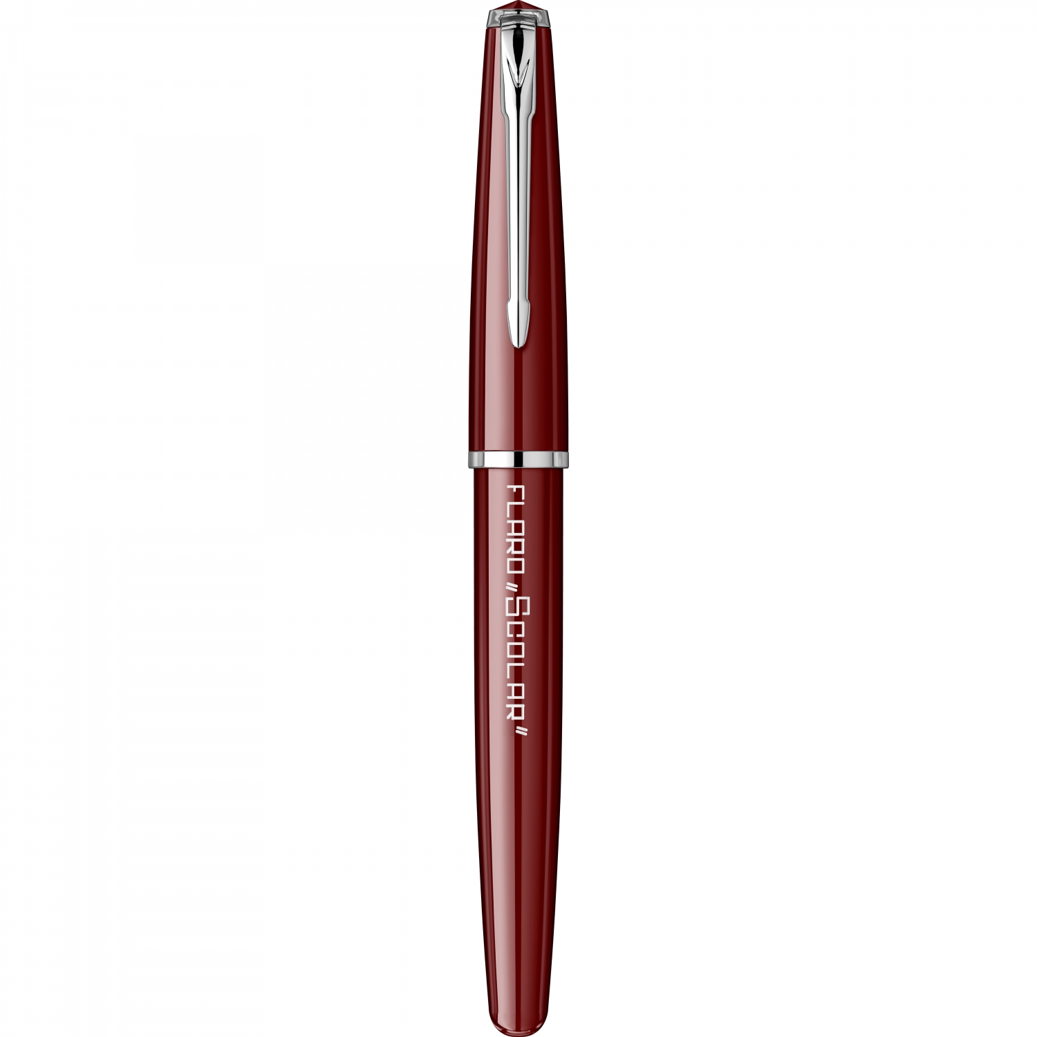 Imagine Produs Stilou Flaro Scolar Burgungy - Black Grip - Chrome Trim - Steel Nib GP Bock Ursus