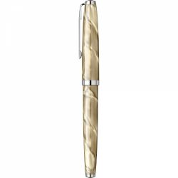 Stilou Flaro 61 C Marble Beige - Chrome Trim - Steel Nib GP Bock Ursus