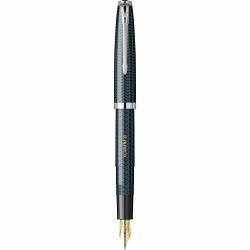 Stilou Flaro 61 C Chevron Black - Chrome Trim - Steel Nib GP Bock Ursus