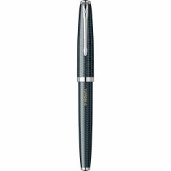 Stilou Flaro 61 C Chevron Black - Chrome Trim - Steel Nib GP Bock Ursus
