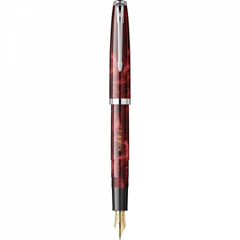 Stilou Flaro 61 C Latitude Fine Red - Chrome Trim - Steel Nib GP Bock Ursus