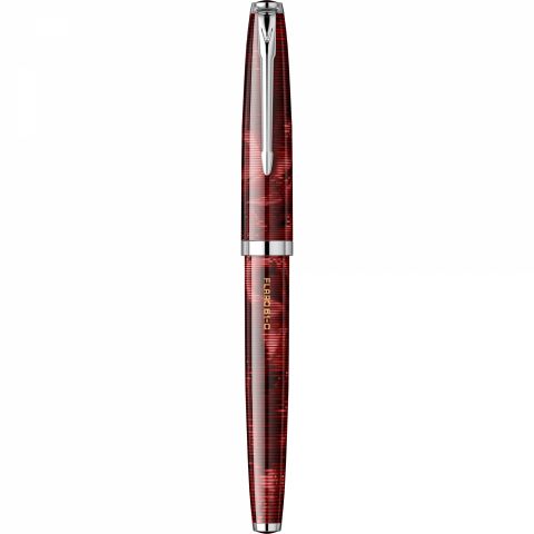 Stilou Flaro 61 C Latitude Fine Red - Chrome Trim - Steel Nib GP Bock Ursus