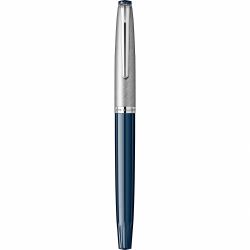 Stilou Flaro Student Blue Navy - Chrome Trim - Steel Nib Flaro 62 F