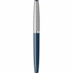 Stilou Flaro Student Blue Navy - Chrome Trim - Steel Nib Flaro 62 F
