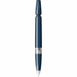 Stilou Flaro Student Blue Navy - Chrome Trim - Steel Nib Flaro 62 F