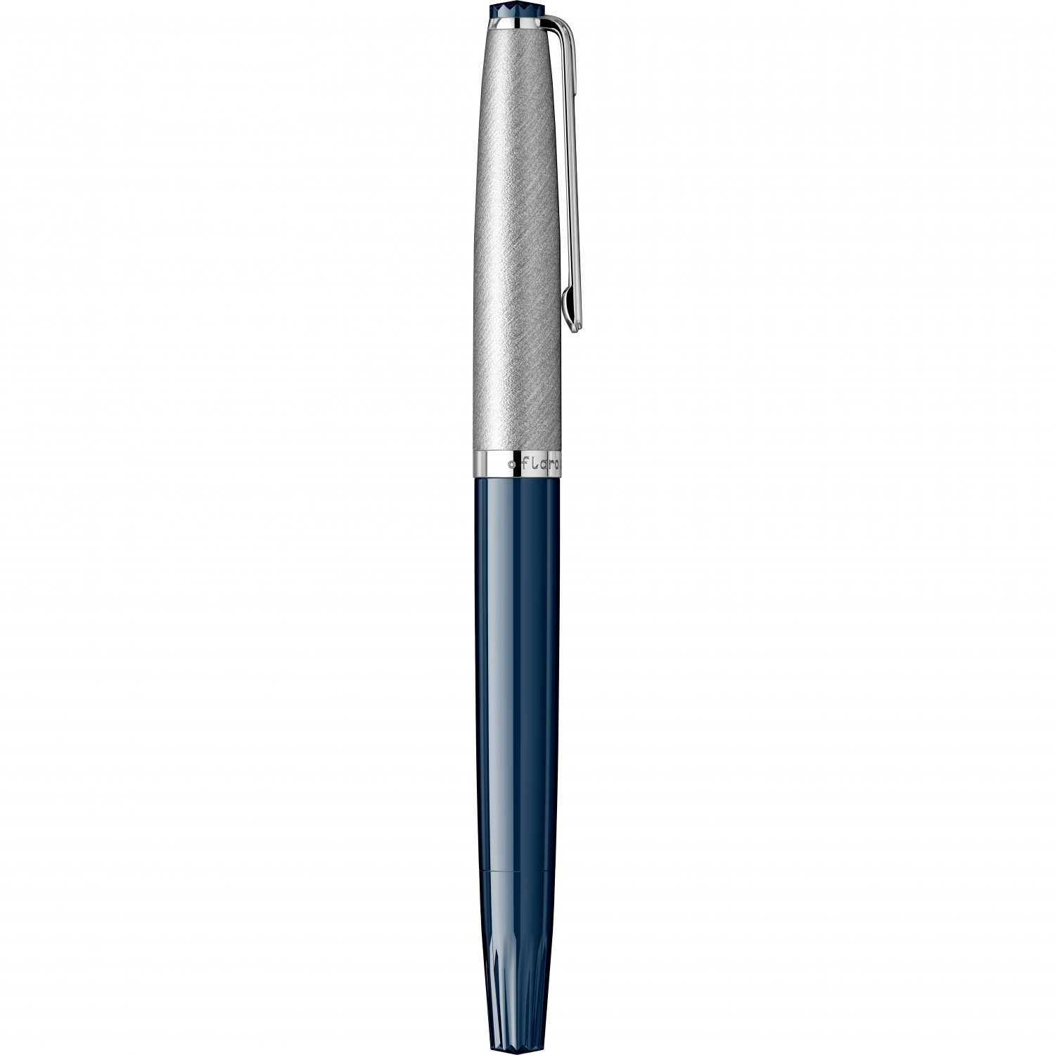 Imagine Produs Stilou Flaro Student Blue Navy - Chrome Trim - Steel Nib GP Flaro 62 F