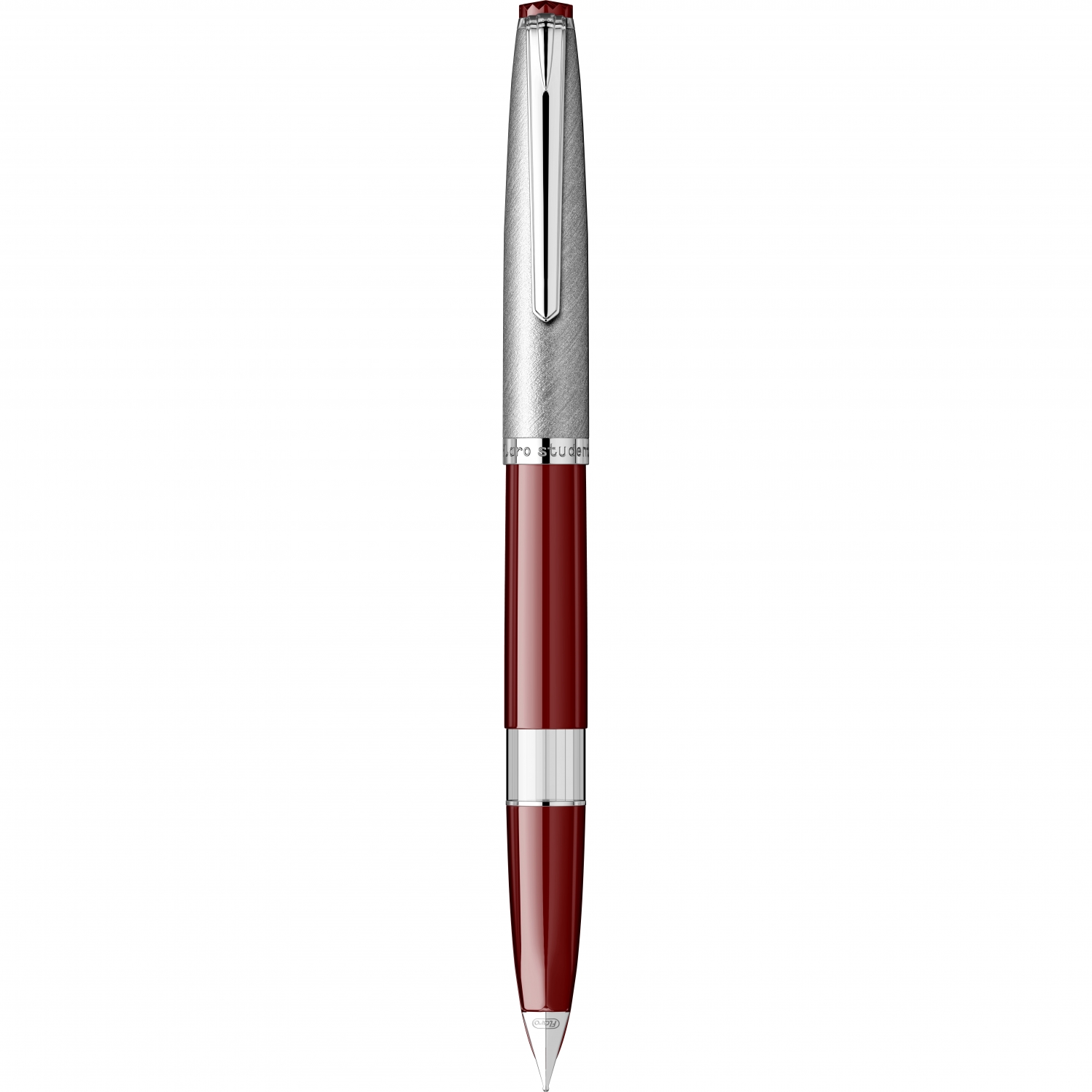 Imagine Produs Stilou Flaro Student Burgundy - Chrome Trim - Steel Nib Flaro 62 F