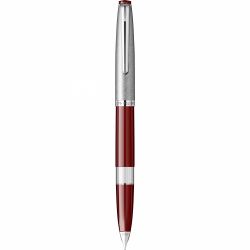 Stilou Flaro Student Burgundy - Chrome Trim - Steel Nib Flaro 62 F